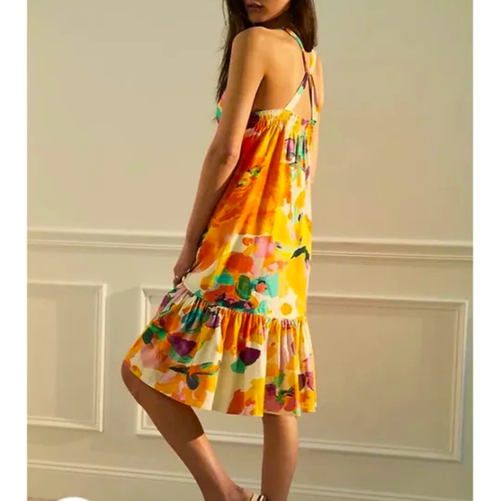 Anthropologie Daily Practice Frida Cross-back Midi Dress - Picture 2 of 8